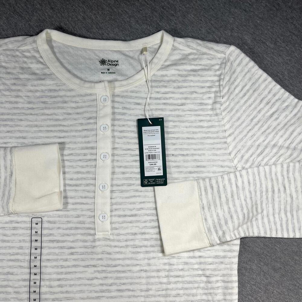 NWT Dicks Sporting Goods Alpine Design Womans M Peak DuoFold Long Sleeve Henley